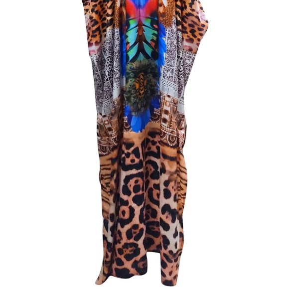 Animal Print Kaftan Dress Upto 70% OFF Designer Kaftans - Picture 3 of 4